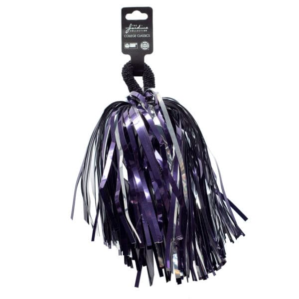 Northwestern University Wildcats Purple & Silver Shimmer Hair Wrist Pom