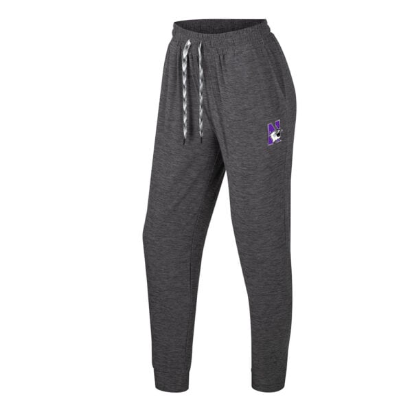 Northwestern University Wildcats Colosseum Women's Dash Jogger Pavement Color with N-Cat design