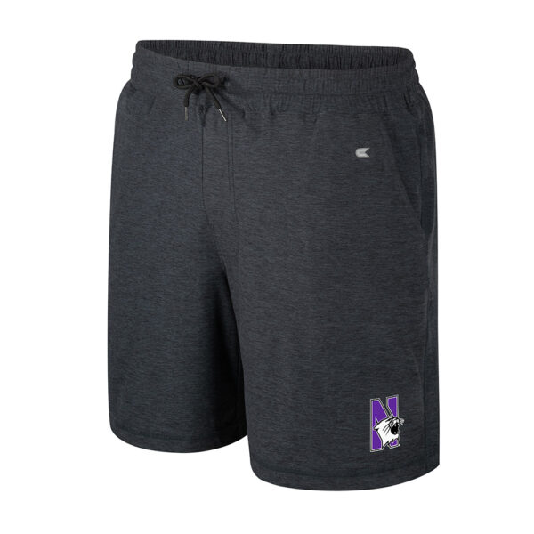 Northwestern University Wildcats Colosseum Men's Black Jacob Shorts with N-Cat Design
