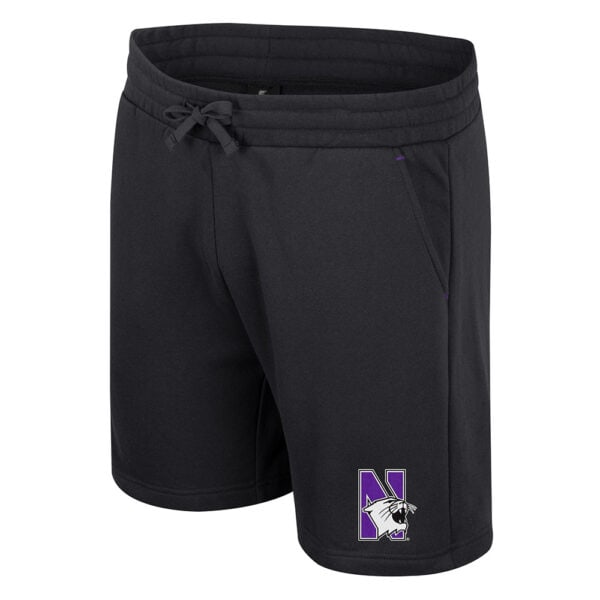 Northwestern University Wildcats Colosseum Men's Trinity Black Fleece Shorts
