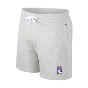 Northwestern University Wildcats Colosseum Men's Byrde Gray Shorts with N-cat Design