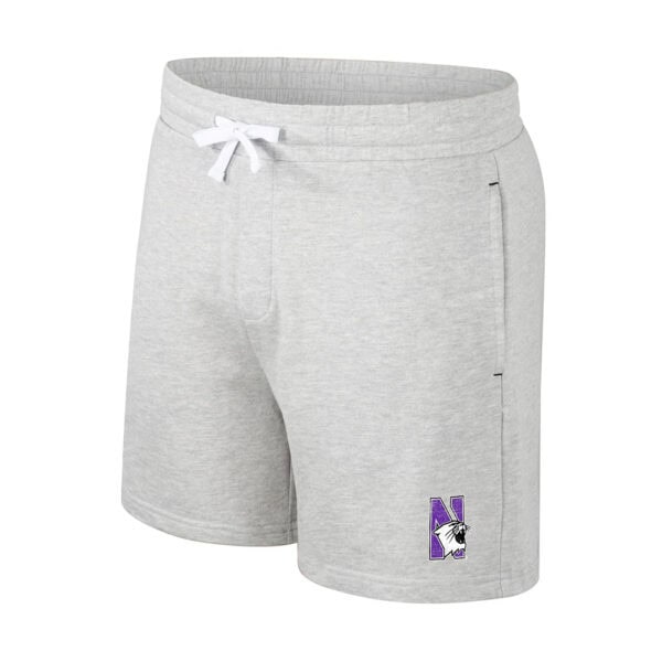 Northwestern University Wildcats Colosseum Men's Byrde Gray Shorts with N-cat Design