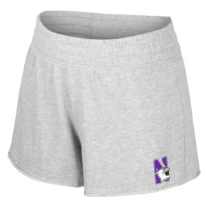 Northwestern University Wildcats Colosseum Women's Featherington Drapey Heather Grey Short