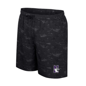 Northwestern University Wildcats Colosseum Men's Atmosphere Black Swim Shorts