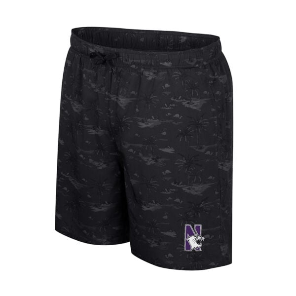 Northwestern University Wildcats Colosseum Men's Atmosphere Black Swim Shorts