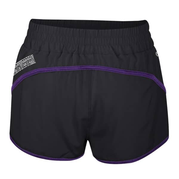 Northwestern University Wildcats Colosseum Women's Marina Woven Black Shorts-back