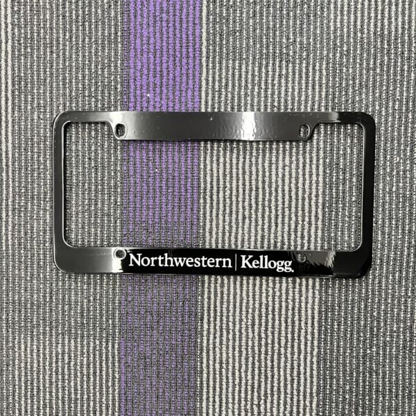 Northwestern I Kellogg SM-31 Series Laser Engraved Black License Plate Frame