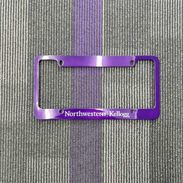 Northwestern I Kellogg SM-31 Series Laser Engraved Purple License Plate Frame