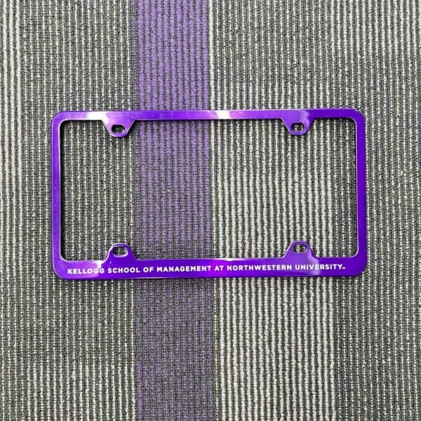 Northwestern I Kellogg SM-50 Series Laser Engraved Purple License Plate Frame