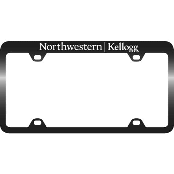Northwestern I Kellogg SM-51 Series Laser Engraved Black License Plate Frame