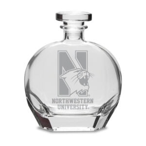 Northwestern University Wildcats 23.75oz Puccini Decanter with Deep Etched N-Cat Design