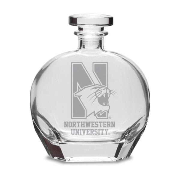 Northwestern University Wildcats 23.75oz Puccini Decanter with Deep Etched N-Cat Design