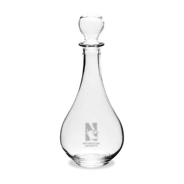 Northwestern University Wildcats 34 oz Michelangelo Decanter with Deep Etched N-Cat Design