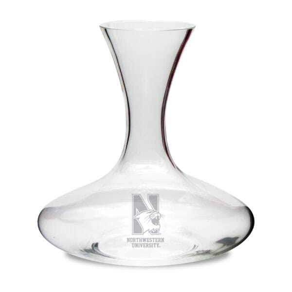 Northwestern University Wildcats 68oz Crescendo Decanter with Deep Etched N-Cat Design