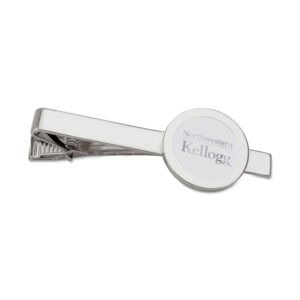 Northwestern | Kellogg Silver Plated Tie Bar with Stacked Design
