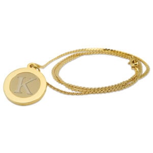 Northwestern | Kellogg Gold Plated Plated Pendant Necklace with K Design