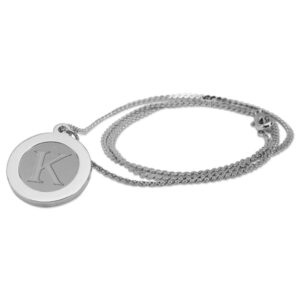 Northwestern | Kellogg Silver Plated Pendant Necklace with K Design