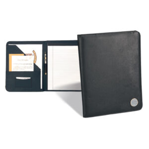 Northwestern | Kellogg Silver Medallion Simulated Leather Writing Portfolio with Stacked Design