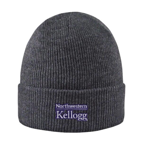 Northwestern I Kellogg North Pole Charcoal Knit Cuff Hat