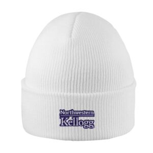 Northwestern I Kellogg North Pole White Knit Cuff Hat