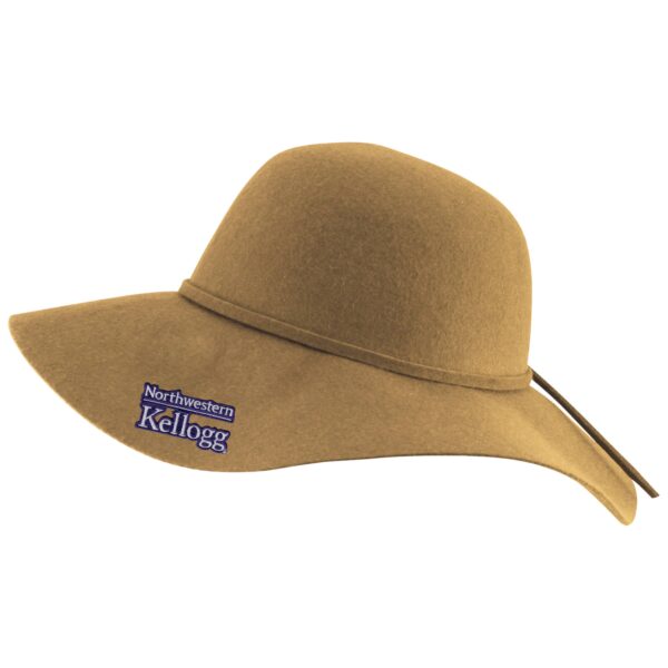 Northwestern I Kellogg Goldie Tan Floppy Wool Felt Brim Hat