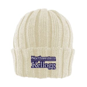 Northwestern I Kellogg Watchman Shallow Fit Drop-Needle Cream Knit Cuff Hat