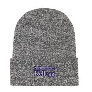Northwestern I Kellogg Bueller Marled Charcoal Knit Cuff Hat
