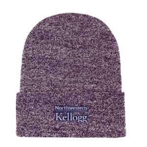 Northwestern I Kellogg Bueller Marled Purple Knit Cuff Hat