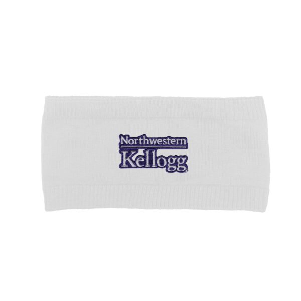 Northwestern I Kellogg Apollo White Cotton Ear Band