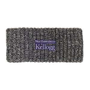 Northwestern I Kellogg Sloane Black Marled Yarn Ribbed Ear Band