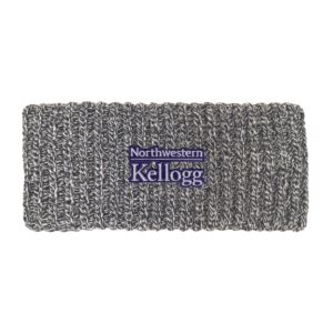 Northwestern I Kellogg Sloane Charcoal Marled Yarn Ribbed Ear Band