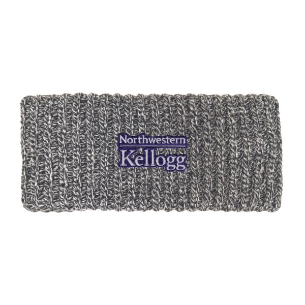 Northwestern I Kellogg Sloane Charcoal Marled Yarn Ribbed Ear Band