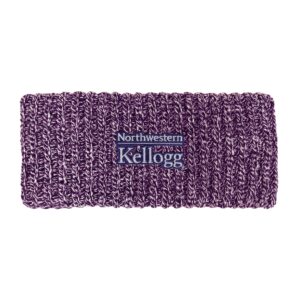 Northwestern I Kellogg Sloane Purple Marled Yarn Ribbed Ear Band