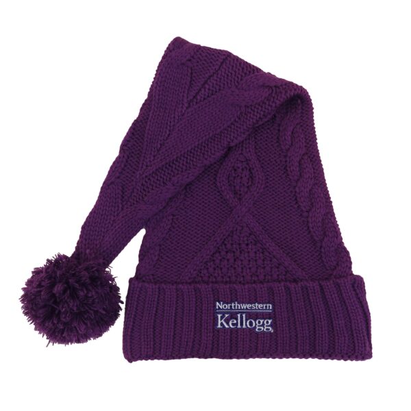 Northwestern I Kellogg Tinsel Purple Knit Holiday Hat