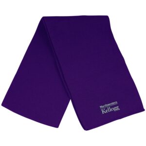 Northwestern I Kellogg Frosty Solid Purple Knit Scarf
