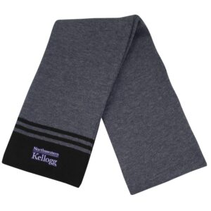 Northwestern I Kellogg Team Knit Scarf with Varsity Stripes
