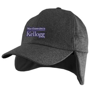 Northwestern University Wildcats Black Yooper Convertible Earflap Hat