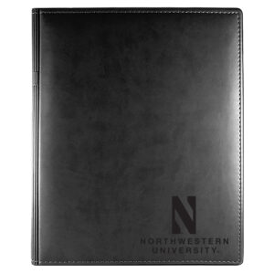 Northwestern University Wildcats Black Portfolio with Laser Engraved Stylized N logo