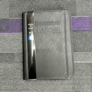 Northwestern | Kellogg Stacked Design Embossed Writing Portfolio