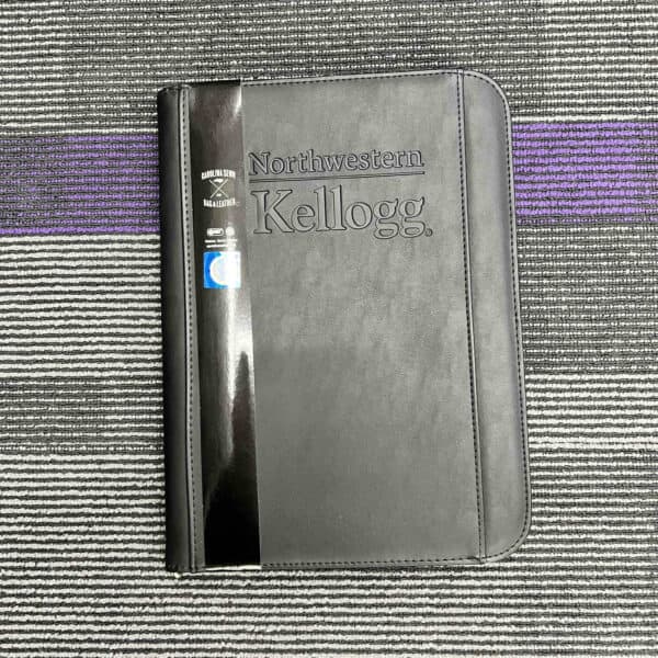 Northwestern | Kellogg Stacked Design Embossed Writing Portfolio
