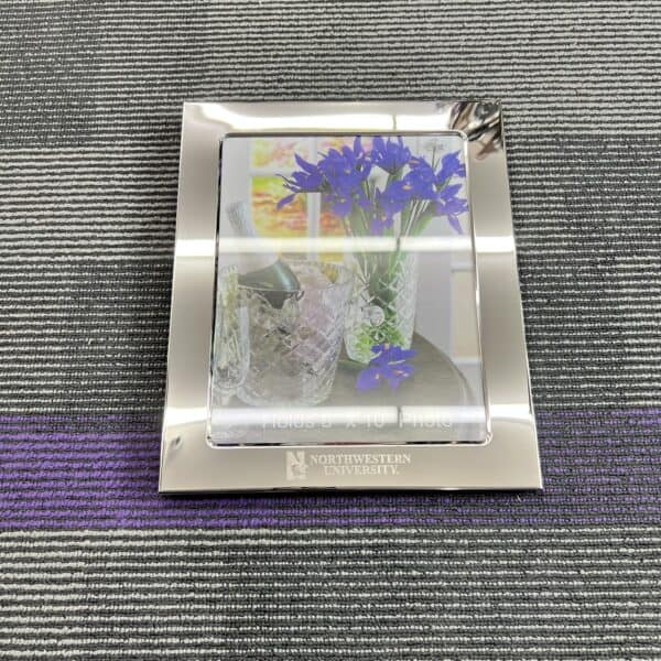Northwestern University Modern Silver Plated Engraved Silhouette Vertical Photo Frame 8"X10" - Image 2