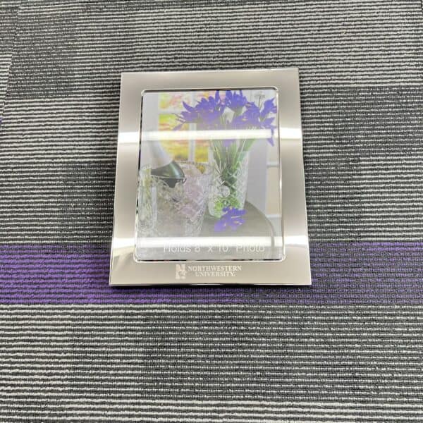Northwestern University Modern Silver Plated Engraved Silhouette Vertical Photo Frame 8"X10" - Image 4