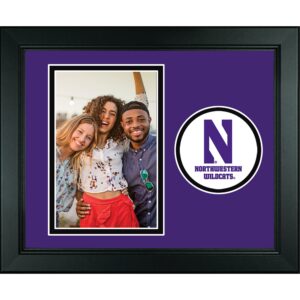 Northwestern University Lasting Memories Circle Logo Arena Black Horizontal Photo Frame