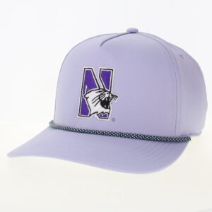 Northwestern University Wildcats Constructed Adjustable Icelandic Lavender Blue Caddy Hat with N-Cat Design