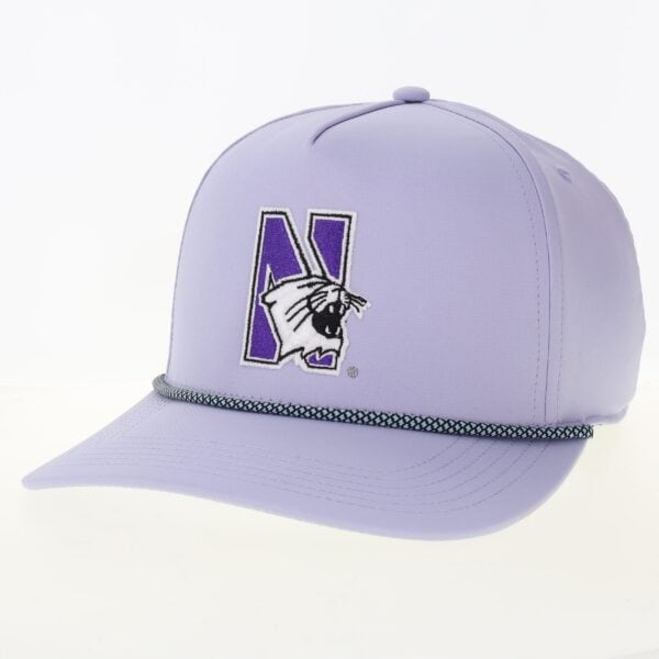 Northwestern University Wildcats Constructed Adjustable Icelandic Lavender Blue Caddy Hat with N-Cat Design