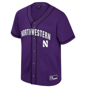Northwestern University Wildcats Colosseum Men's Detonation Purple Baseball Jersey