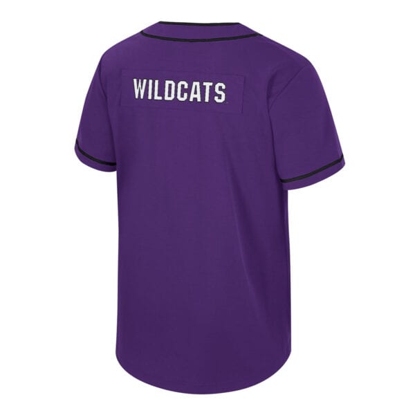 Northwestern University Wildcats Colosseum Youth Detonation Purple Baseball Jersey- Back