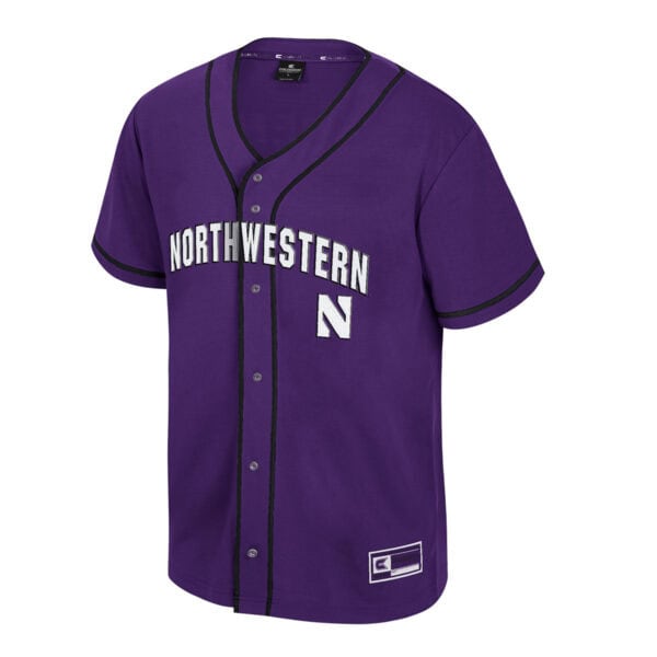 Northwestern University Wildcats Colosseum Youth Detonation Purple Baseball Jersey