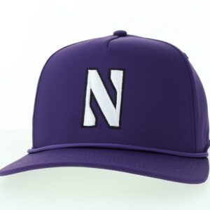 Northwestern University Wildcats Constructed Adjustable Purple Caddy Hat with Stylized N design