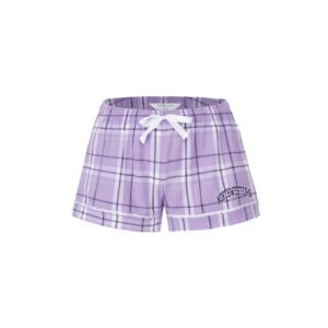 Northwestern University Wildcats Women's Lavender Carnegie Plaid Flannel Boxer Short